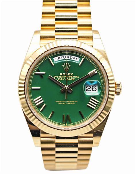 harga rolex day date green dial|rolex daydate 40 green dial.